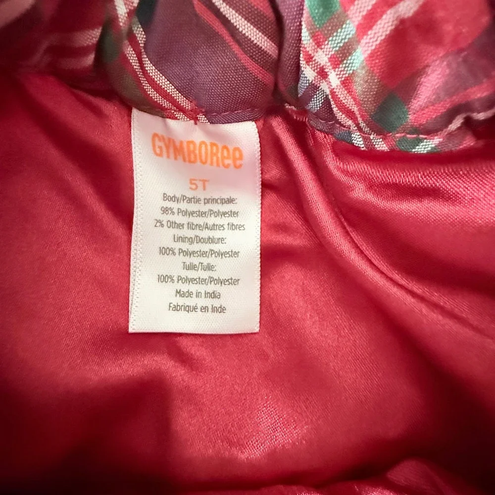 Gymboree Girls Plaid Ruffle Skirt Red Holiday Tartan Bow‎ Size 5T